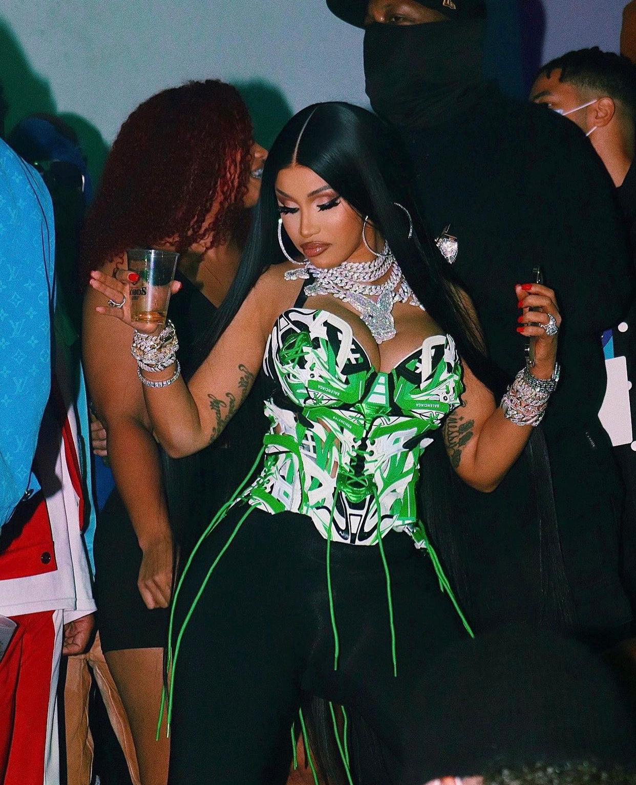 CARDI B S UPCYCLED CORSET TOP IS MADE FROM BALENCIAGA SNEAKERS FRISKMEGOOD