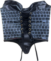 CAPS LOCKED BUSTIER TOP