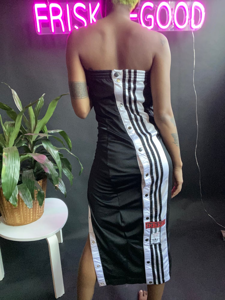 FRISKMEGOOD THREE STRIPE UPCYCLED DRESS