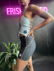 FRISKMEGOOD BABY BLUE CHUCKS CORSET TOP