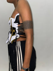 FRISKMEGOOD AJ-1 TRI-COLOR GOLD SNEAKER TOP