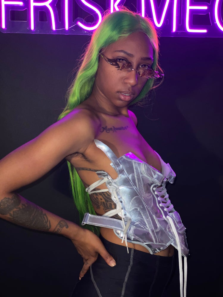 FRISKMEGOOD AF-1 CHROME HOME SNEAKER CORSET