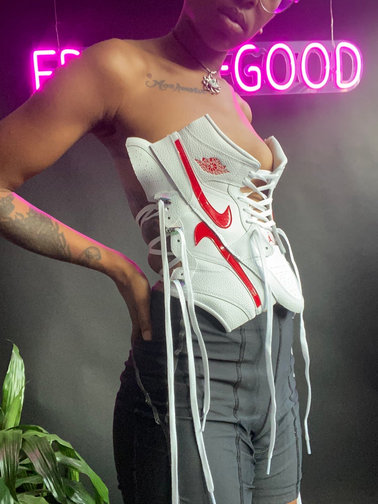 FRISKMEGOOD AJ-1 CRIMSON SNEAKER CORSET