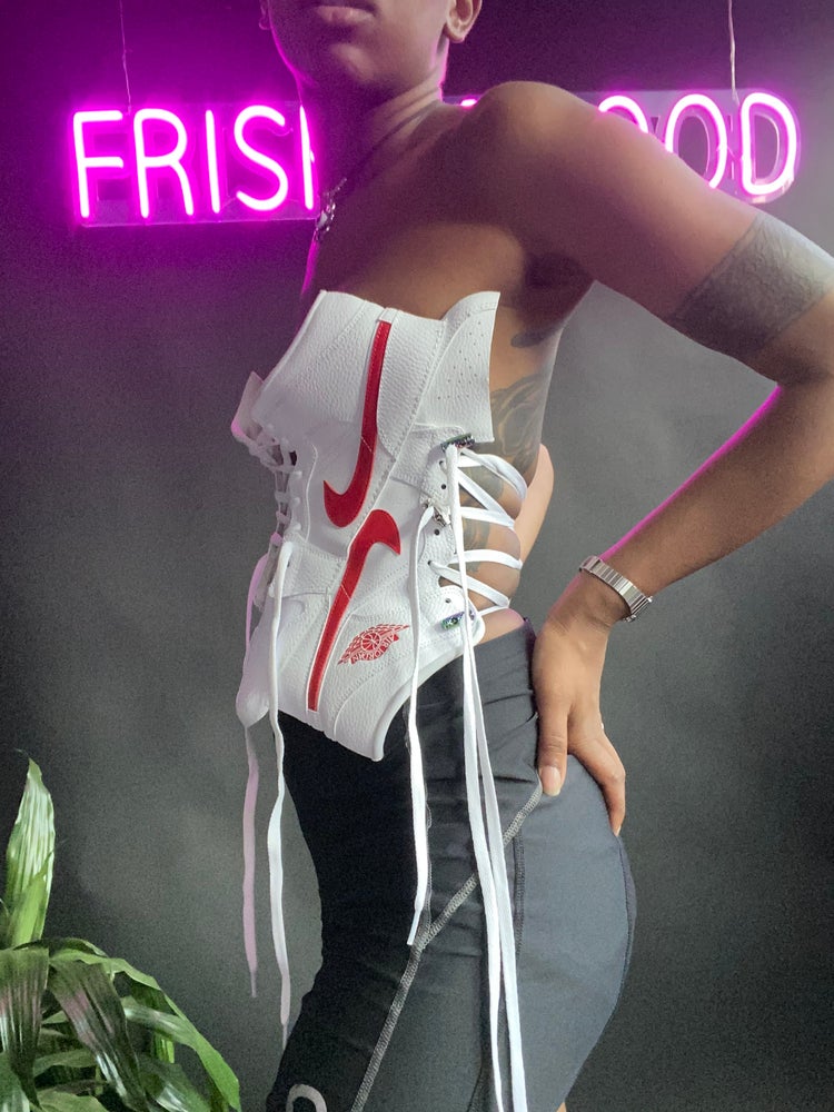 FRISKMEGOOD AJ-1 CRIMSON SNEAKER CORSET