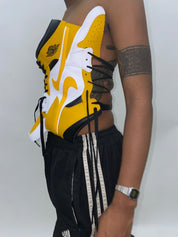 FRISKMEGOOD AJ-1 UNIVERSITY GOLD SNEAKER TOP