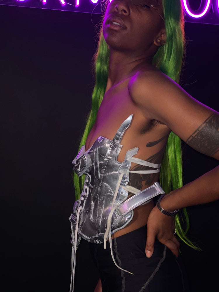 FRISKMEGOOD AF-1 CHROME HOME SNEAKER CORSET