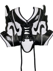 FRISKMEGOOD AJ-1 WHITE + BLACK SNEAKER TOP