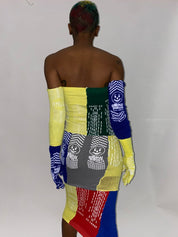 UPCYCLED SMILEY PATCH WORK DRESS