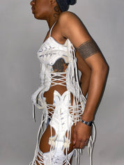 FRISKMEGOOD THREE STRIPE TRAINER DRESS