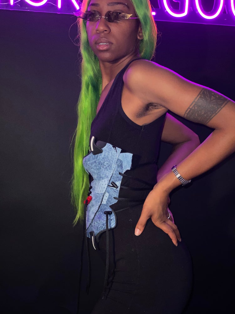 FRISKMEGOOD DENIM AJ-6 SNEAKER CORSET