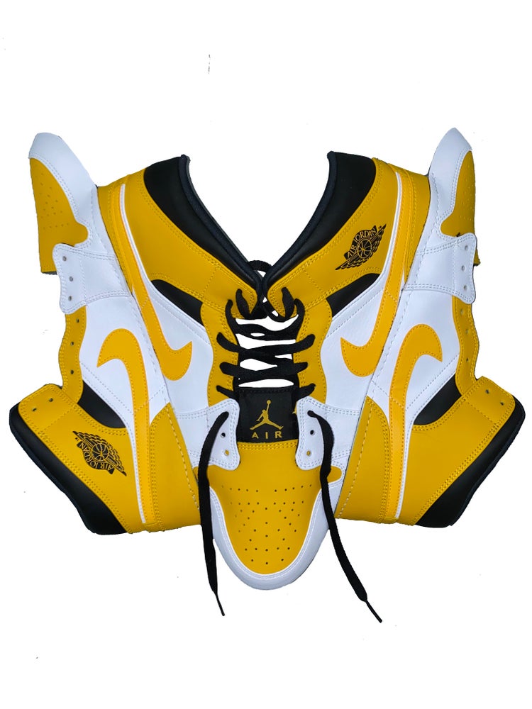 FRISKMEGOOD AJ-1 UNIVERSITY GOLD SNEAKER TOP