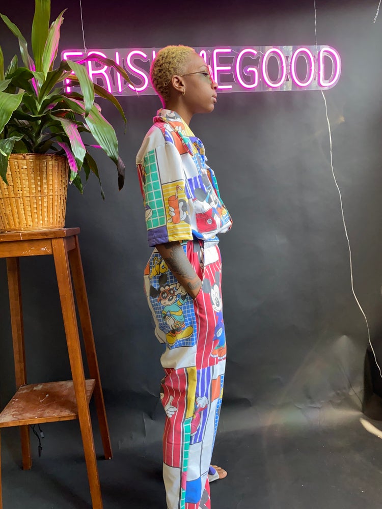 FRISKMEGOOD UPCYCLED HEY MICKEY JUMPSUIT