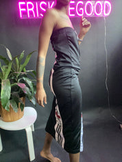 FRISKMEGOOD THREE STRIPE UPCYCLED DRESS