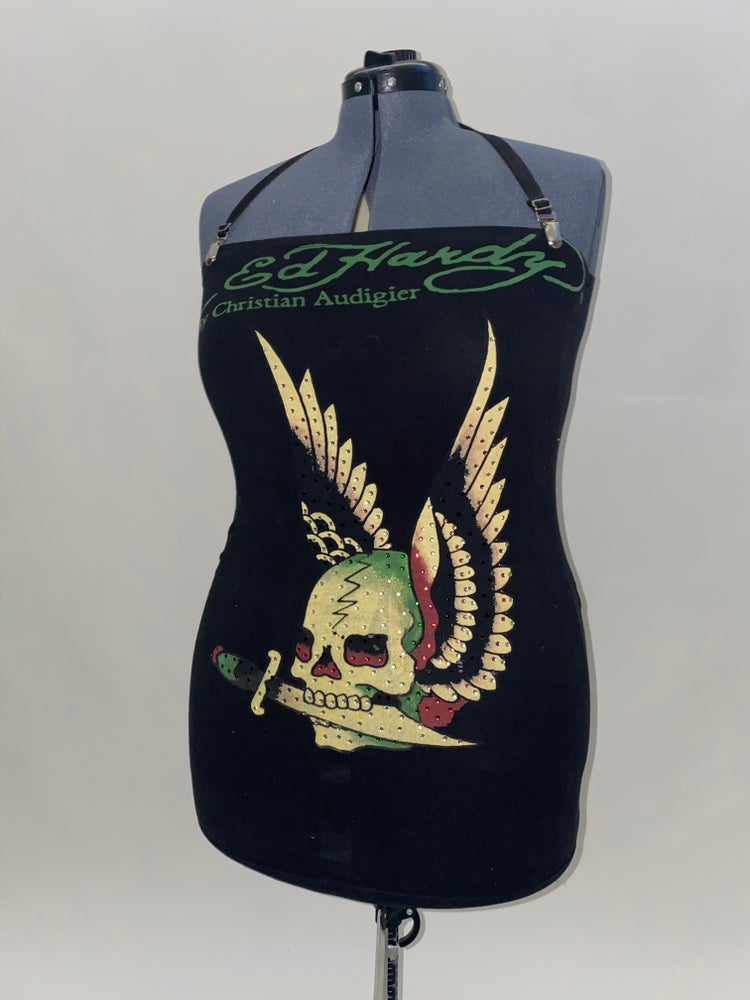 FRISKMEGOOD ED HOTTIE CROSS BONE DRESS