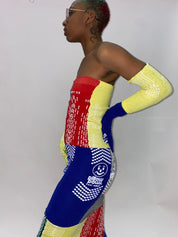 UPCYCLED SMILEY PATCH WORK DRESS