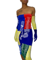 UPCYCLED SMILEY PATCH WORK DRESS