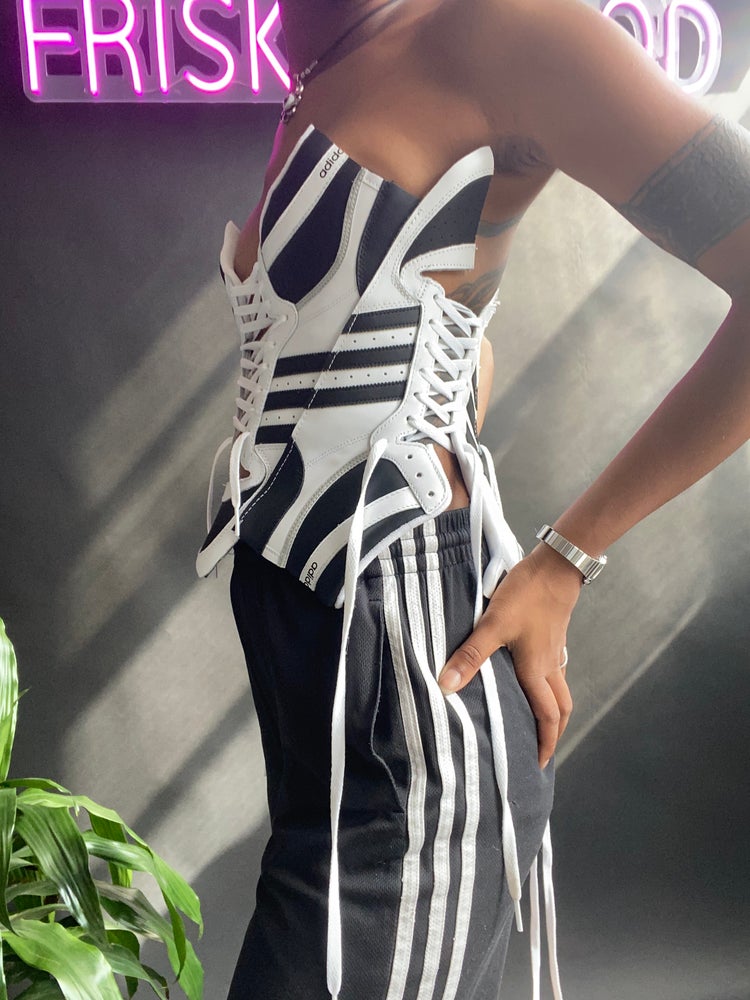 FRISKMEGOOD THREE STRIPE TOP 10 CORSET TOP