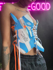 FRISKMEGOOD AJ-1 X 0FF WHIT£ SNEAKER CORSET