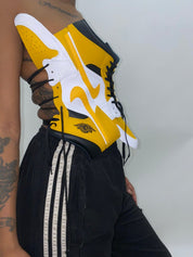 FRISKMEGOOD AJ-1 UNIVERSITY GOLD SNEAKER TOP