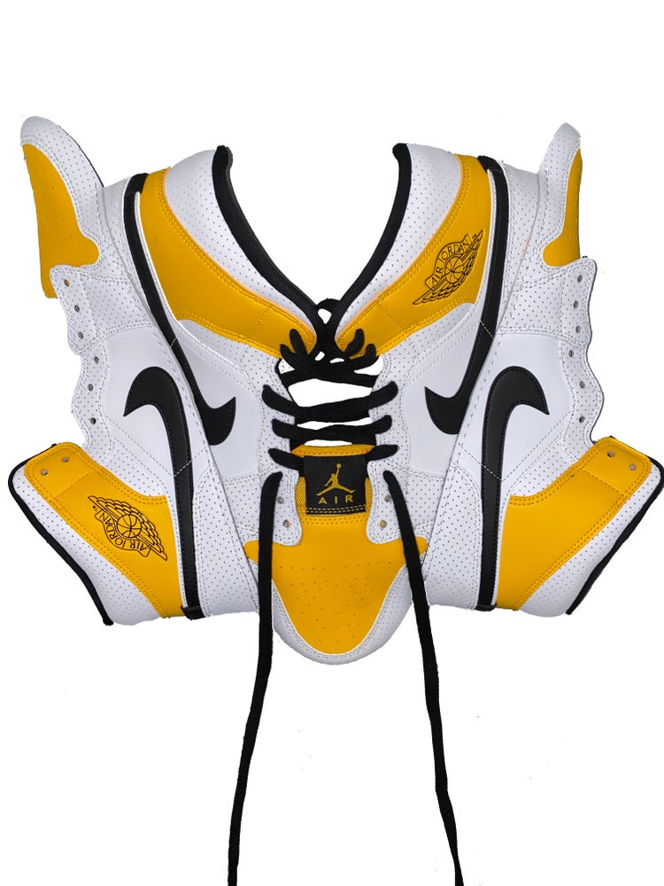 FRISKMEGOOD PERFORATED UNIVERSITY GOLD AJ-1 SNEAKER TOP