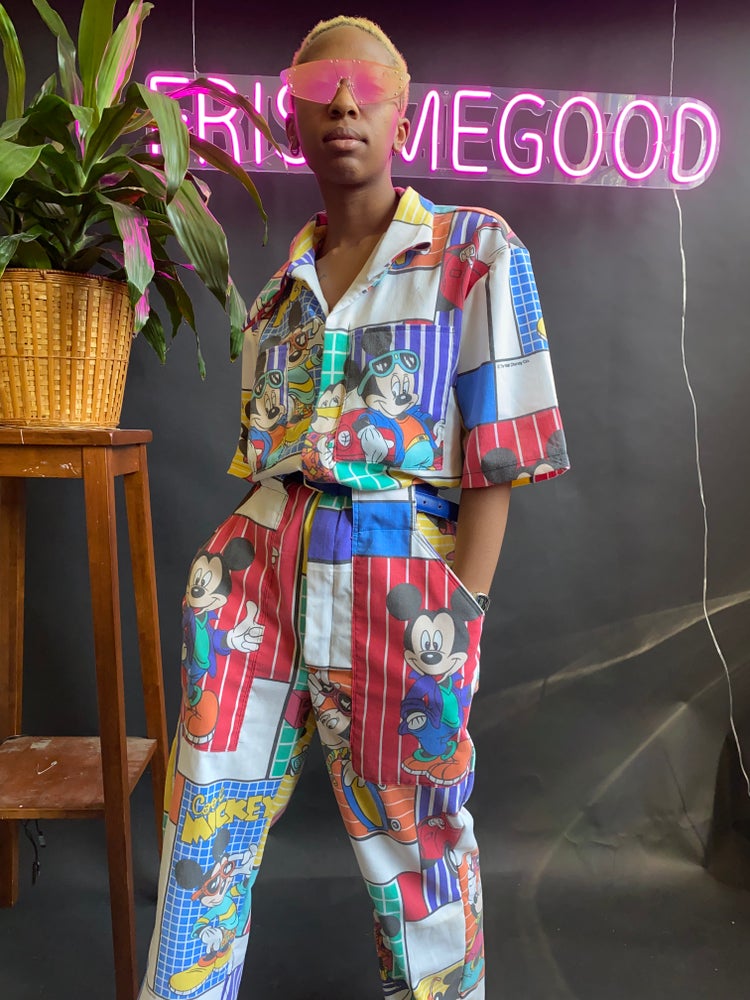 FRISKMEGOOD UPCYCLED HEY MICKEY JUMPSUIT