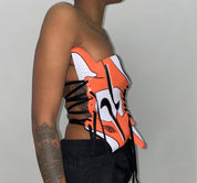 FRISKMEGOOD AJ-1 TURF ORANGE SNEAKER CORSET