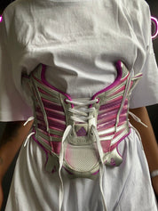 FRISKMEGOOD THREE STRIPE CRUSHED ORCHID SNEAKER CORSET