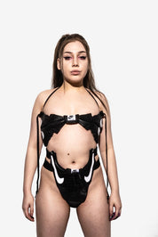 FRISKMEGOOD COURT VISION BIKINI [BLACK + WHITE]