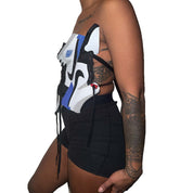 AJ-1 x FMG ROYAL BLVCK TOE SNEAKER CORSET